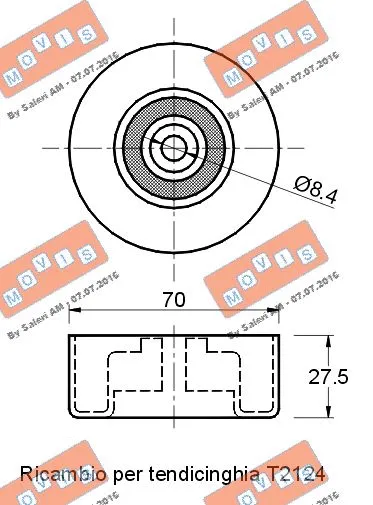 Deflection/Guide Pulley, V-ribbed belt