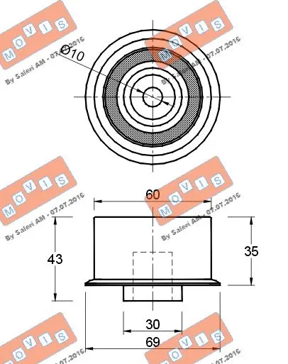 Deflection/Guide Pulley, timing belt