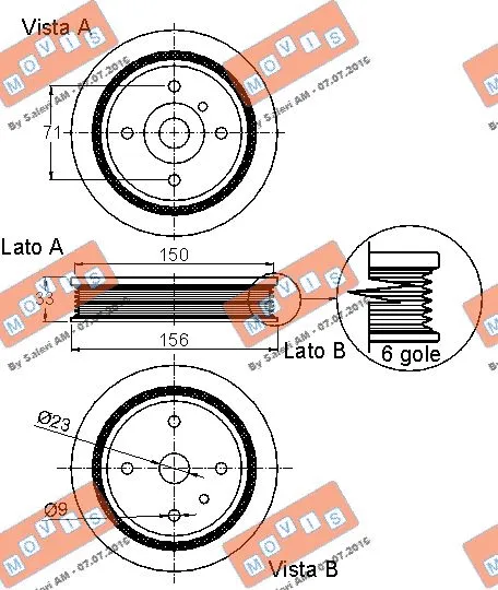 Belt Pulley, crankshaft