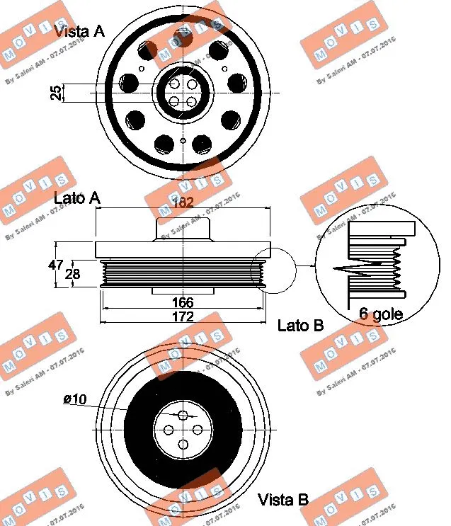Belt Pulley, crankshaft