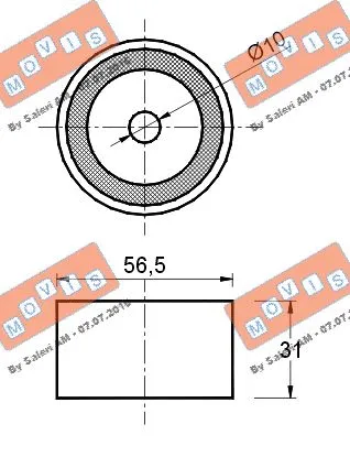 Deflection/Guide Pulley, timing belt