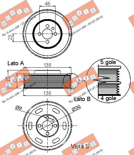 Belt Pulley, crankshaft