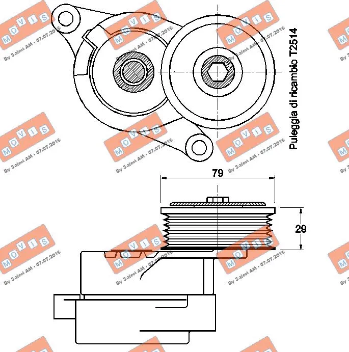 Belt Tensioner, V-ribbed belt