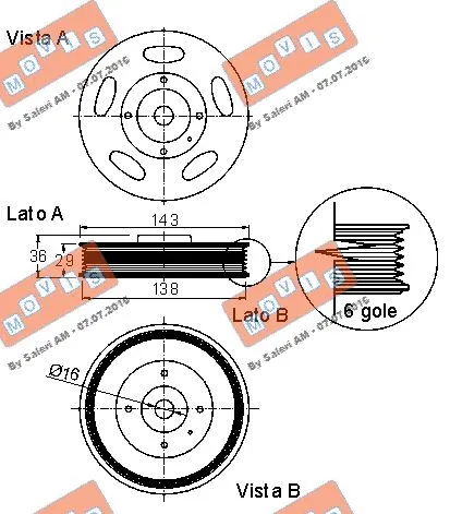 Belt Pulley, crankshaft