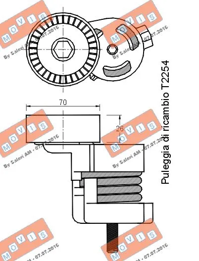 Belt Tensioner, V-ribbed belt