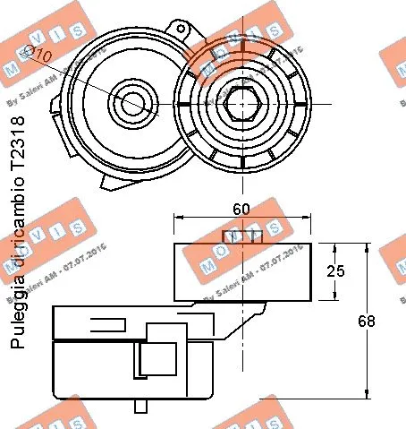 Belt Tensioner, V-ribbed belt