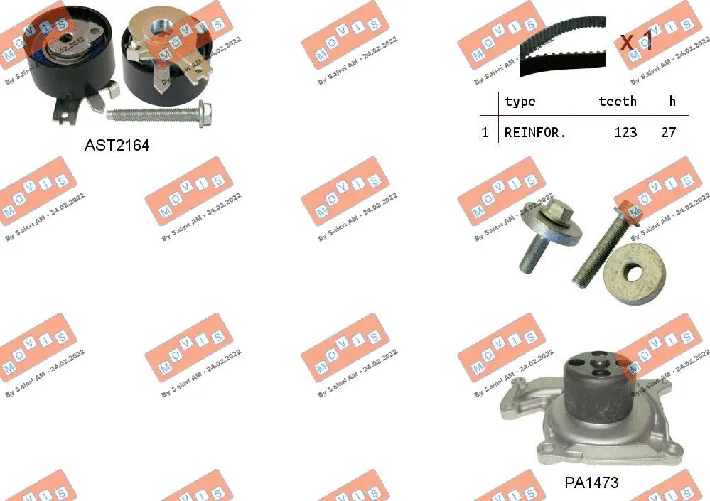Water Pump & Timing Belt Kit (ASTK0863PA3)