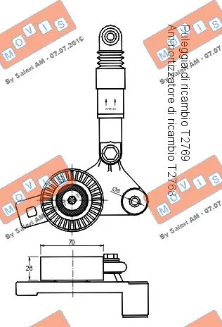 Belt Tensioner, V-ribbed belt