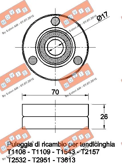 Deflection/Guide Pulley, V-ribbed belt