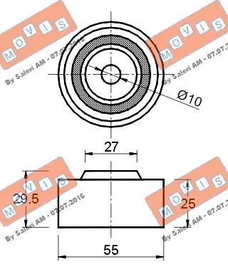 Deflection/Guide Pulley, timing belt