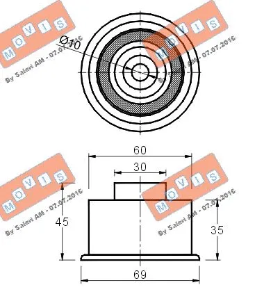 Deflection/Guide Pulley, timing belt