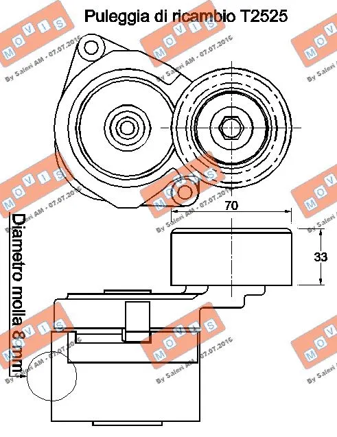 Belt Tensioner, V-ribbed belt