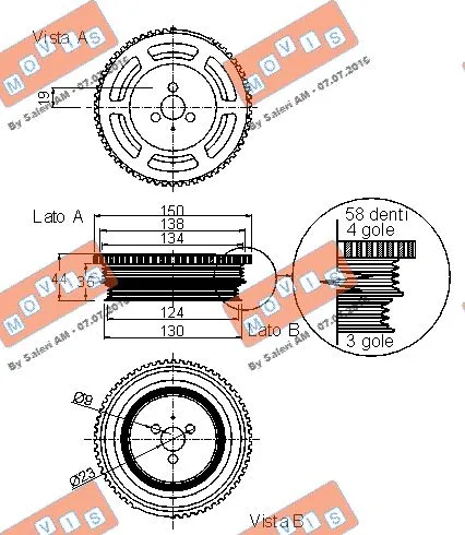 Belt Pulley, crankshaft