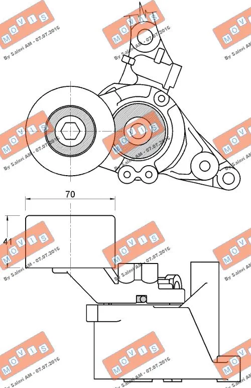 Belt Tensioner, V-ribbed belt