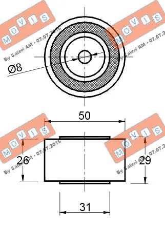 Deflection/Guide Pulley, V-ribbed belt