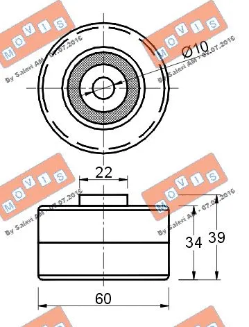 Deflection/Guide Pulley, timing belt