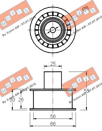 Deflection/Guide Pulley, timing belt