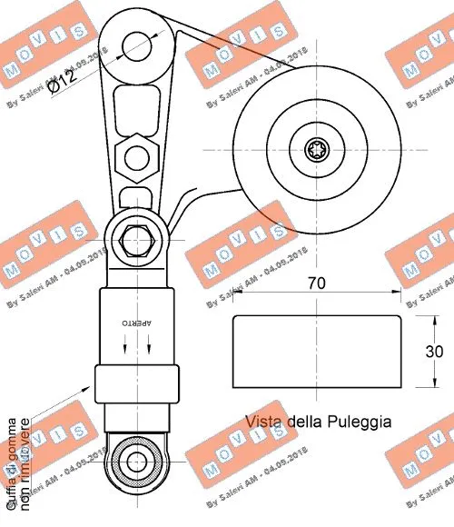 Belt Tensioner, V-ribbed belt