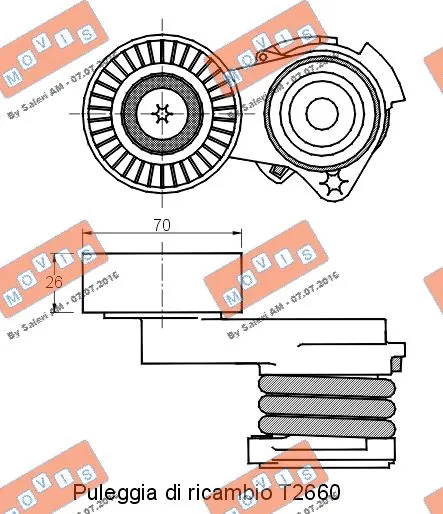 Belt Tensioner, V-ribbed belt