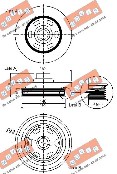 Belt Pulley, crankshaft