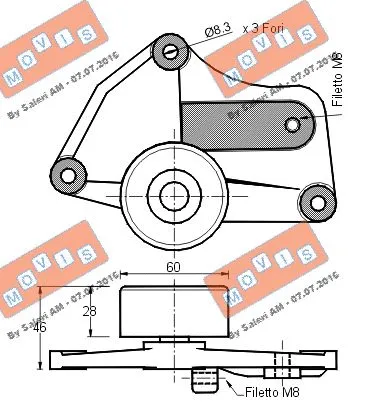 Belt Tensioner, V-ribbed belt