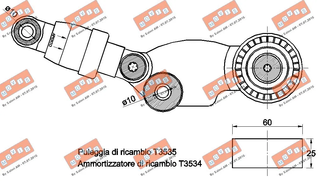 Belt Tensioner, V-ribbed belt