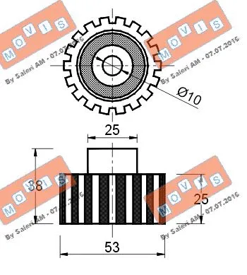Deflection/Guide Pulley, timing belt
