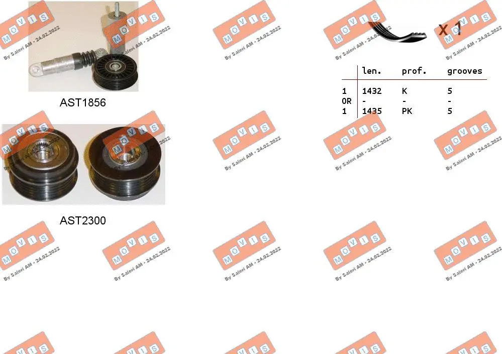 V-Ribbed Belt Set (ASTA0074)