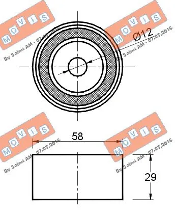 Deflection/Guide Pulley, timing belt