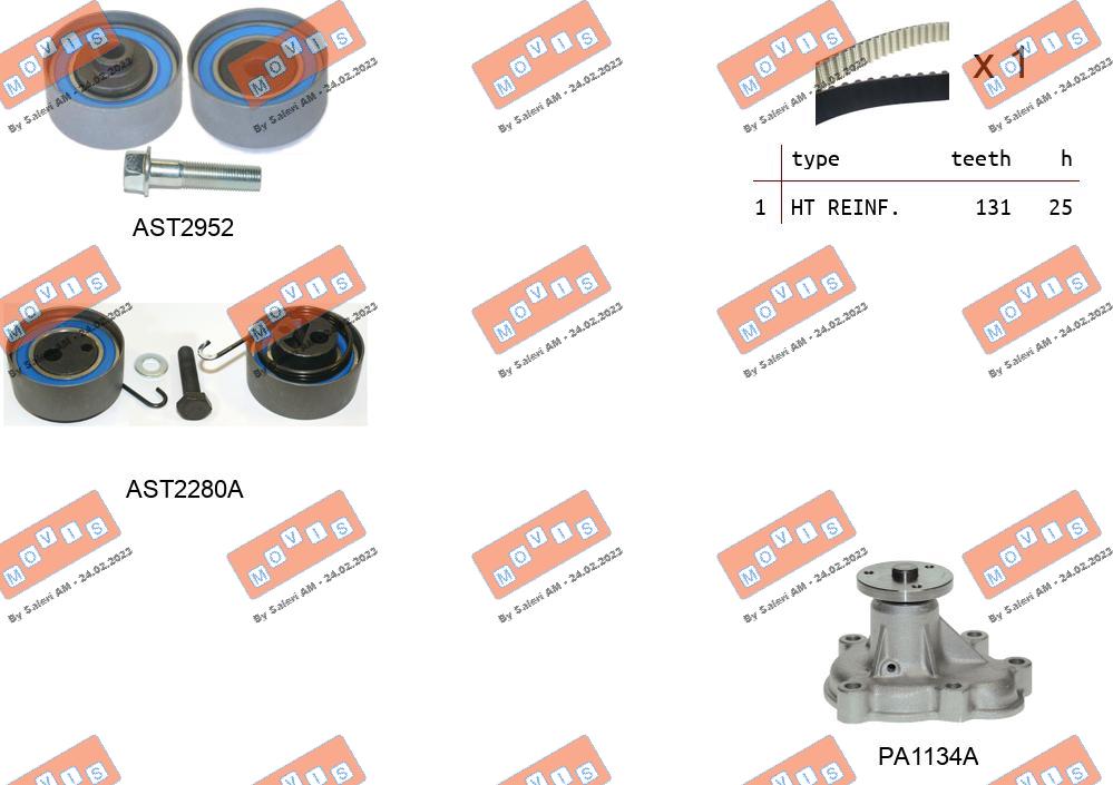 Water Pump & Timing Belt Kit (ASTK0868APA2)