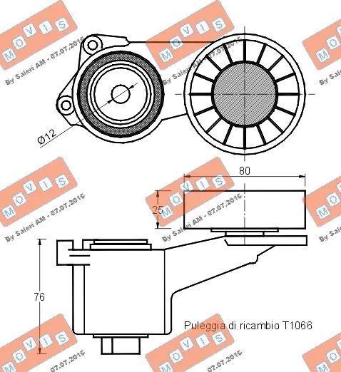 Belt Tensioner, V-ribbed belt