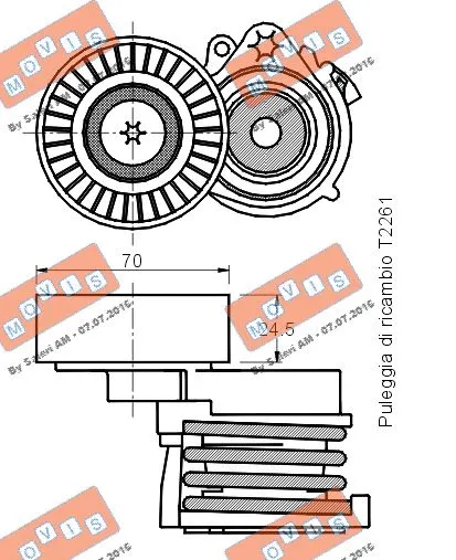 Belt Tensioner, V-ribbed belt