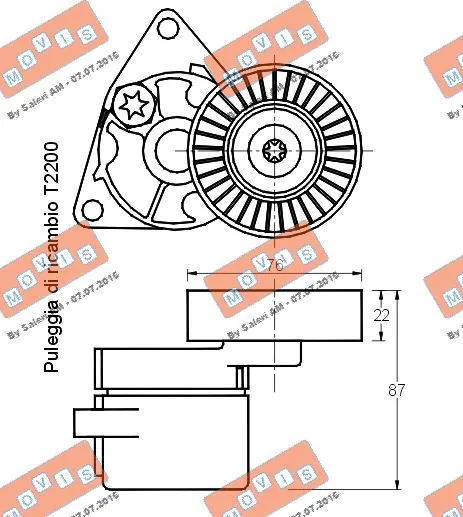 Belt Tensioner, V-ribbed belt