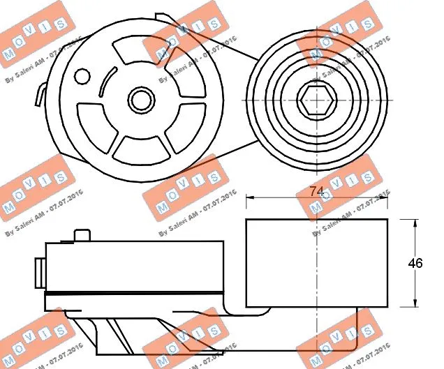 Belt Tensioner, V-ribbed belt