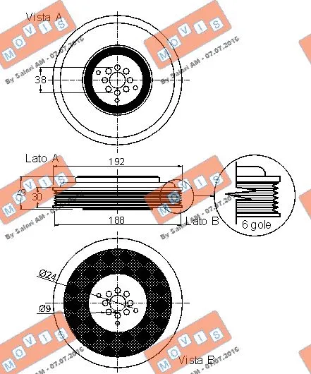 Belt Pulley, crankshaft