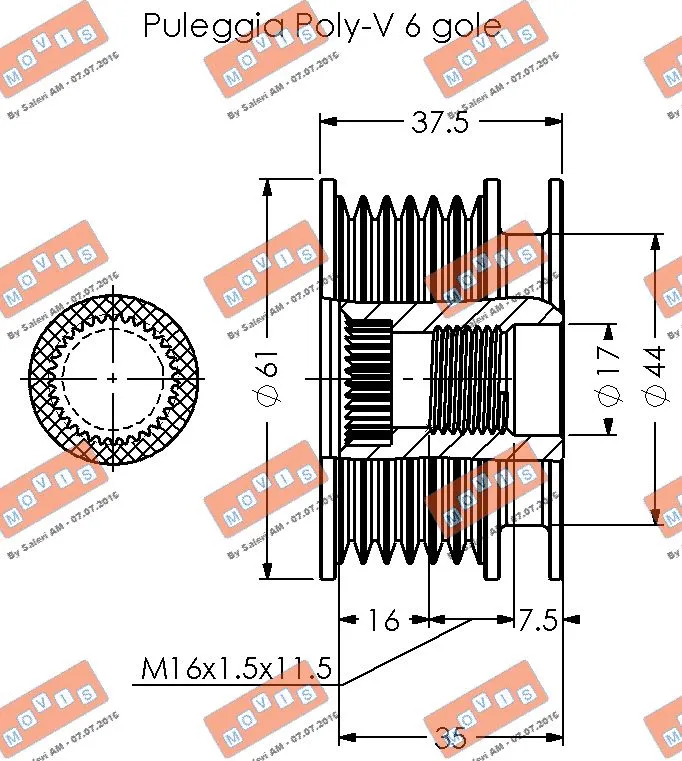 Alternator Freewheel Clutch