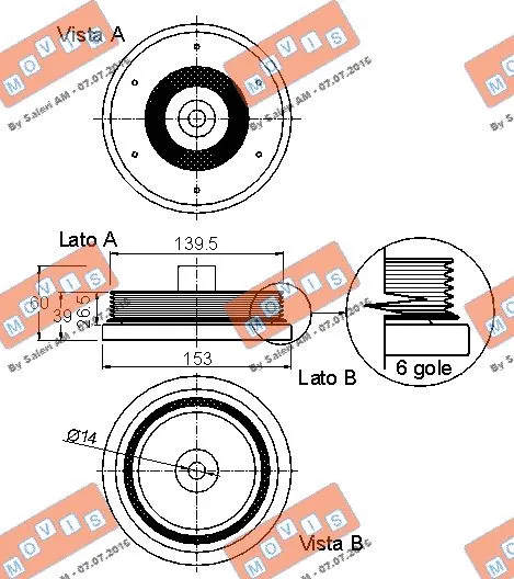 Belt Pulley, crankshaft