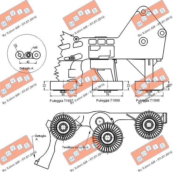 Belt Tensioner, V-ribbed belt