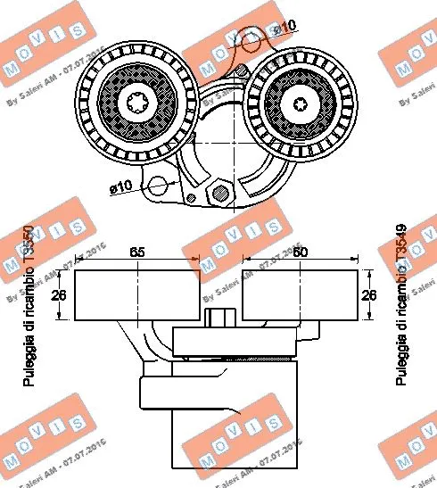 Belt Tensioner, V-ribbed belt