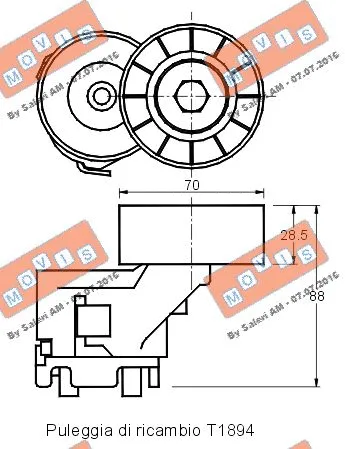 Belt Tensioner, V-ribbed belt