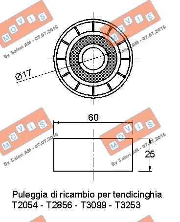 Deflection/Guide Pulley, V-ribbed belt