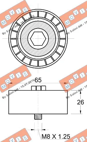 Deflection/Guide Pulley, V-ribbed belt