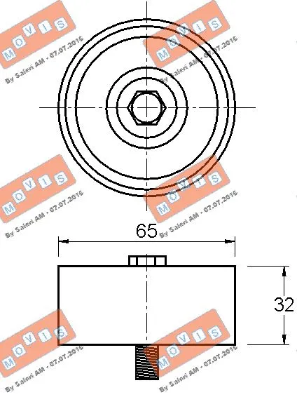 Deflection/Guide Pulley, V-ribbed belt