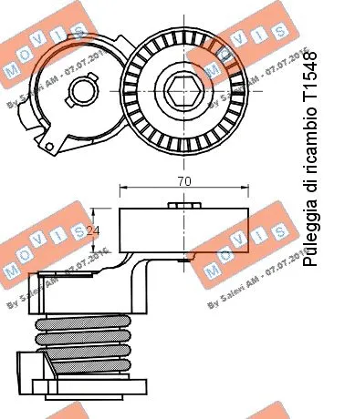 Belt Tensioner, V-ribbed belt
