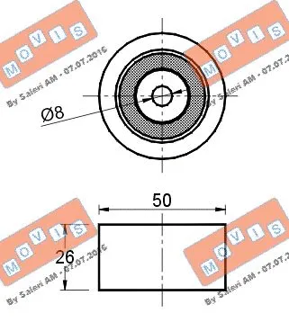 Deflection/Guide Pulley, V-ribbed belt