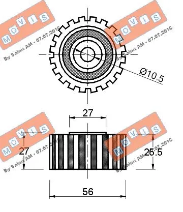 Deflection/Guide Pulley, timing belt