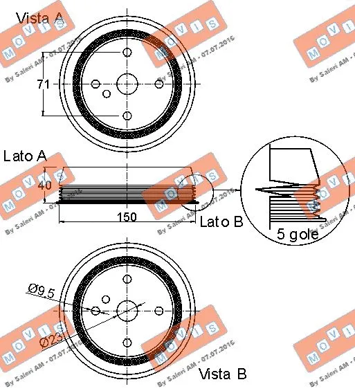 Belt Pulley, crankshaft