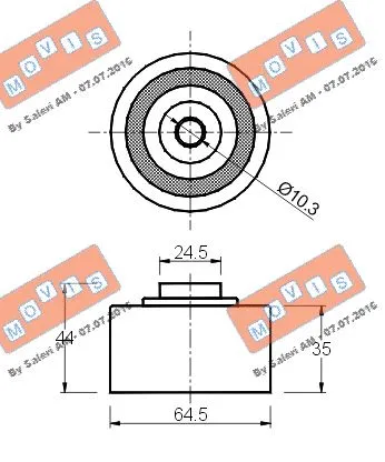 Deflection/Guide Pulley, timing belt