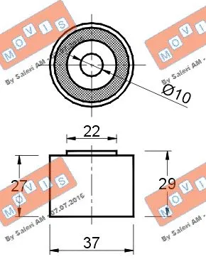 Deflection/Guide Pulley, V-ribbed belt