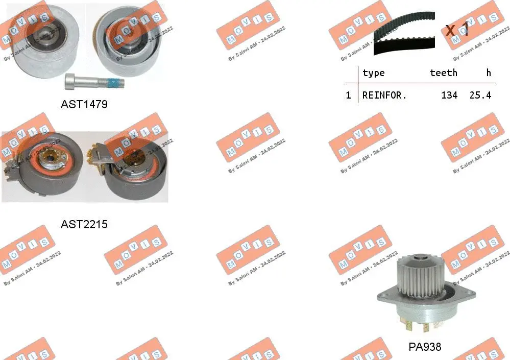 Water Pump & Timing Belt Kit (ASTK0923PA)
